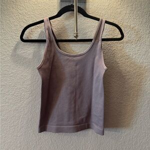 A New Day Purple Seamless Ribbed Cropped Top